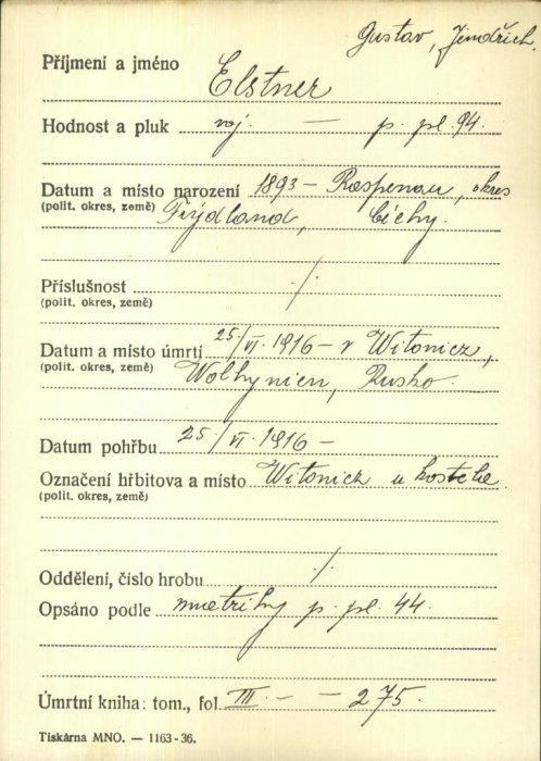 Elstner Gustav Heinrich (1879-1916)