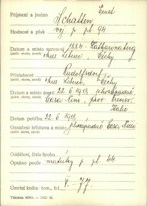 Schatten Ernst (1884-1918)